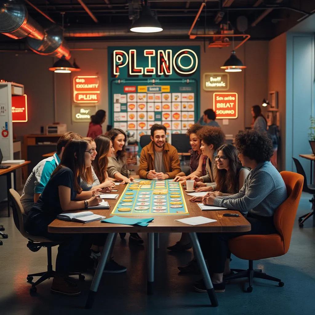 Équipe PlinkoBoost en brainstorming stratégique